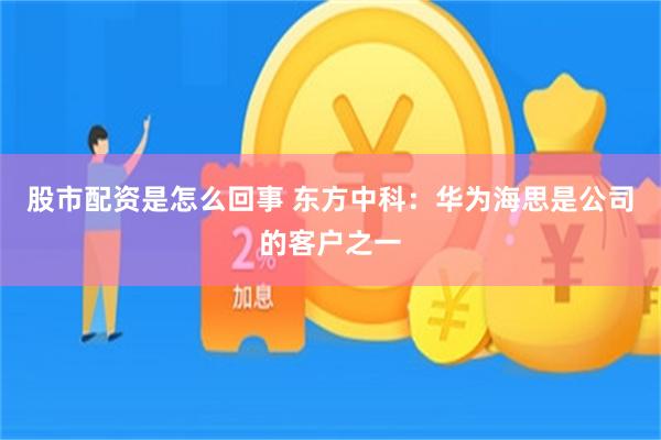 股市配资是怎么回事 东方中科：华为海思是公司的客户之一