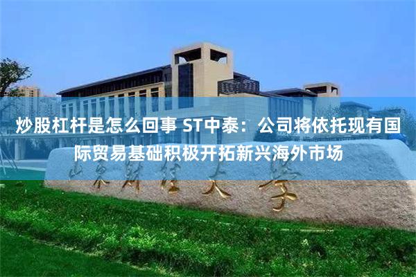 炒股杠杆是怎么回事 ST中泰：公司将依托现有国际贸易基础积极开拓新兴海外市场