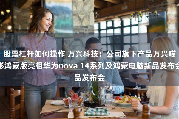 股票杠杆如何操作 万兴科技：公司旗下产品万兴喵影鸿蒙版亮相华为nova 14系列及鸿蒙电脑新品发布会