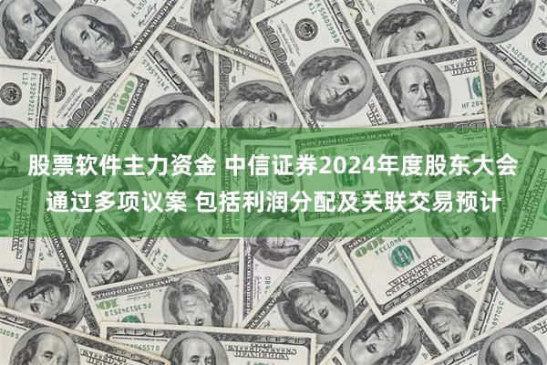 股票软件主力资金 中信证券2024年度股东大会通过多项议案 包括利润分配及关联交易预计