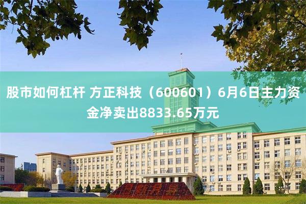 股市如何杠杆 方正科技（600601）6月6日主力资金净卖出8833.65万元