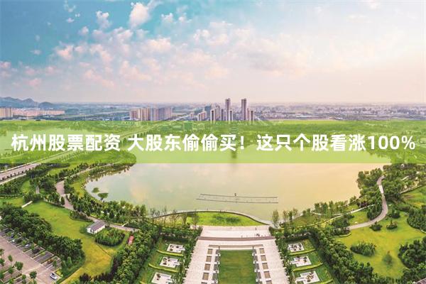 杭州股票配资 大股东偷偷买！这只个股看涨100%
