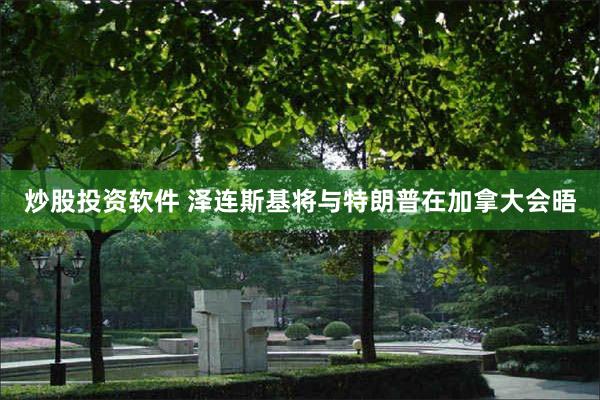 炒股投资软件 泽连斯基将与特朗普在加拿大会晤