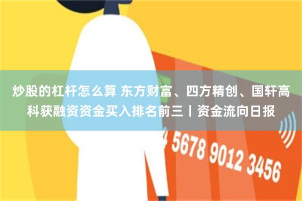 炒股的杠杆怎么算 东方财富、四方精创、国轩高科获融资资金买入排名前三丨资金流向日报