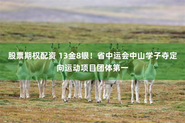 股票期权配资 13金8银！省中运会中山学子夺定向运动项目团体第一