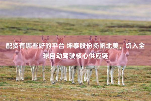 配资有哪些好的平台 坤泰股份扬帆北美，切入全球自动驾驶核心供应链