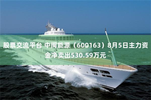 股票交流平台 中闽能源（600163）8月5日主力资金净卖出530.59万元