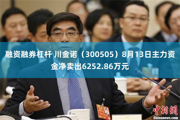 融资融券杠杆 川金诺(300505)8月13日主力资金净卖出6252.86万元