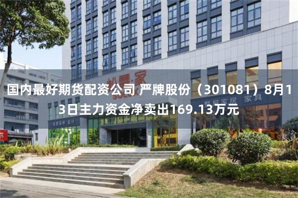 国内最好期货配资公司 严牌股份（301081）8月13日主力资金净卖出169.13万元