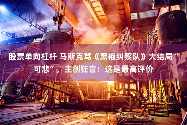 股票单向杠杆 马斯克骂《黑袍纠察队》大结局“可悲”，主创狂喜：这是最高评价