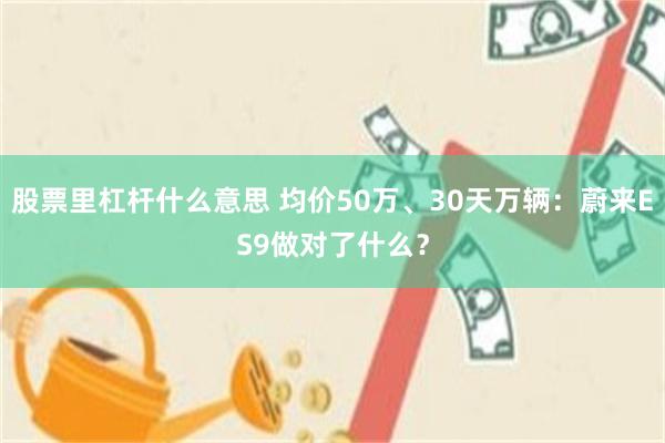 股票里杠杆什么意思 均价50万、30天万辆：蔚来ES9做对了什么？