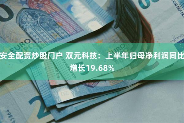 安全配资炒股门户 双元科技：上半年归母净利润同比增长19.68%