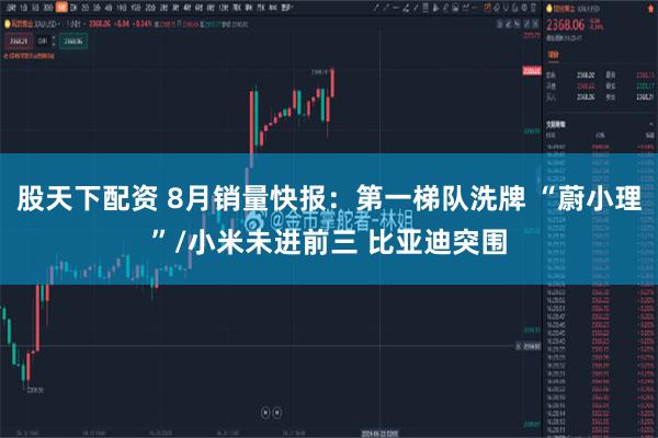 股天下配资 8月销量快报：第一梯队洗牌 “蔚小理”/小米未进前三 比亚迪突围