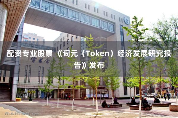 配资专业股票 《词元(Token)经济发展研究报告》发布
