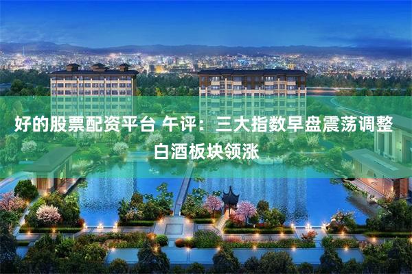 好的股票配资平台 午评：三大指数早盘震荡调整 白酒板块领涨